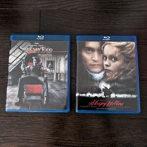 LIKE NEW Sweeney Todd + Sleepy Hollow Blu-ray movies (set of 2), Johnny Depp